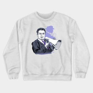 Federico Fellini - An illustration by Paul Cemmick Crewneck Sweatshirt